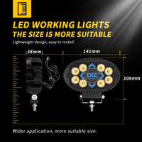 Projecteur de travail LED DXZ 5,5 pouces, étanche IP68, 2000LM 19W, faisceau spot 9-36V CC avec DRL, lampe de conduite tout-terrain