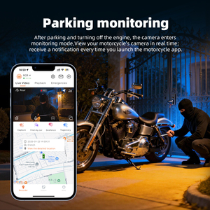 <span class=keywords><strong>Motorcycle</strong></span> Carplay Sepeda Motor 7 Inci 4G Streaming Langsung Jarak Jauh Pengunci Tabrakan Video GPS Tampilan Kecepatan IP67 Tahan Air Moto GPS - Product Image 4