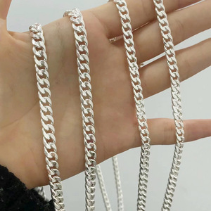 Collar de Plata de Ley S925 para Hombre y Mujer, Gargantilla Gruesa de Alta Calidad, Estilo Hip Hop, con Diseño Lateral Tallado, Joyería Fina de Estilo Cubano - Product Image 4