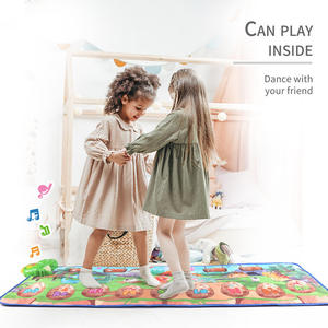 Tapis de danse acousto-optique sur le thème des dinosaures pour tout-petits et enfants, tapis de clavier de piano souple à marcher sur, jouet interactif Q&A, tapis de jeu musical - Product Image 2