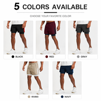 Shorts de sport pour homme GH avec logo personnalisé, taille élastique, couleurs contrastées, séchage rapide, respirant, pour la course à pied et la remise en forme
