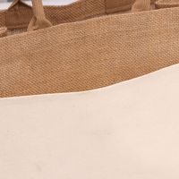 Sac fourre-tout en jute personnalisé avec motif de lettres, à poignée, pour le quotidien, les voyages, l'extérieur, le maquillage, vente en gros Yifan, faible MOQ