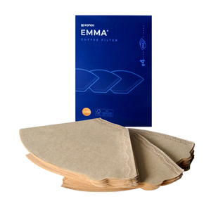 Filtros de café cónicos sin blanquear estilo americano marca EMMA, color marrón, 100 unidades/caja - Product Image 1