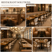 Ensemble de meubles de luxe sur mesure pour café, restaurant et restauration fine, tables et chaises pour projets de restaurants commerciaux