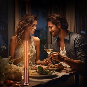 Vela LED Inalámbrica Recargable sin Llama con 2 Modos, Regulable para Escritorio, Mesa, Mesita de Noche, Camping, Restaurante - Product Image 1