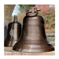Style européen grande cloche de temple artisanat en métal antique cloche d'église en bronze pour les prix de gros