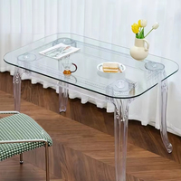 Table de banquet de mariage carrée en acrylique de conception moderne de haute qualité à vendre