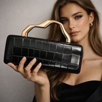 Sac de soirée de luxe en cuir PU pour femme avec chaîne, sac à main tendance pour mariage et fête, vente en gros pour femmes, banquet du soir