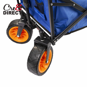Portable 4 roues en acier tissu panier de rangement pliable Camping <span class=keywords><strong>Wagon</strong></span> chariot pour jardin plage Shopping rouleau conteneur Structure - Product Image 6