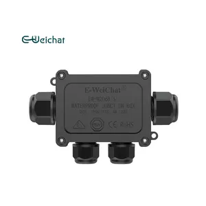 M2068S-4T IP68 Waterproof electrical junction box with 3-Way 2 3 4 Pin box Connector for Electronics Instrument Enclosure
