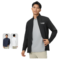 Veste de sport pour homme, coupe-vent, imperméable, respirante et chaude, col montant, fermeture éclair, idéale pour la course à pied - Vente en gros