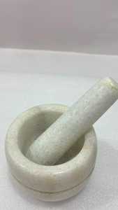 Durable Natural Green Marble Mortar and Pestle Set Handcrafted Stone Spice <b>Grinder</b> for Crushing Herbs Garlic Ginger <b>Pepper</b> - Product Image 5