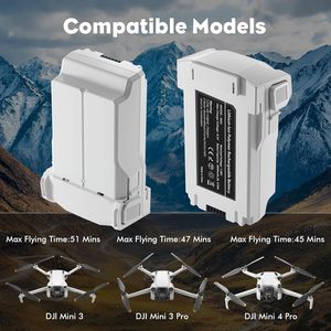 Hub Pengisian Baterai Drone Baterai Penerbangan Cerdas untuk Aksesori Drone DJI Mini <span class=keywords><strong>3</strong></span> Series 3850 MAh Dapat Terbang 51 Menit - Product Image 4