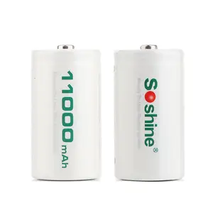 D hücre şarj edilebilir piller, 1.2V 11000mAh NI-MH - 2 adet (1 paket)