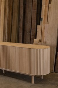 MUMU DESIGN <strong>Veneers</strong> Affordable Classy Engineered White Oak Bendable Boards Bendable Wood Panel for Cylindrical Wall Decoration - Product Image 2