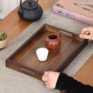 Bamboo Serving <strong>Tray</strong> <strong>with</strong> <strong>Handles</strong>,Decorative <strong>Trays</strong> Platter,Breakfast <strong>Tray</strong> in Bed,Food Drinks <strong>Tray</strong> for Eating,Working,Storing - Product Image 5