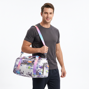 Bolsa Deportiva de Nailon de Gran Capacidad, Diseño Geométrico Personalizado, de Lujo, Impermeable, con Cierre de Cremallera, Portátil, con PVC Repujado - Product Image 2