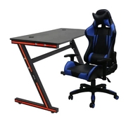 Table de jeu ergonomique en forme de Z Offre Spéciale d'usine PC de table en verre Bureaux de jeu d'ordinateur
