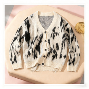 Biểu Tượng Tùy Chỉnh Người Đàn Ông Của Áo Len Tùy Chỉnh Thực hiện Để Mẫu Giản Dị Jacquard Dệt Kim Mùa Đông Dệt Kim Áo Khoác/Áo - Product Image 1