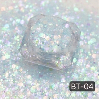 Paillettes irisées colorées 1 kg en vrac, tailles mélangées, pour l'artisanat en résine, l'art, les décorations de festival