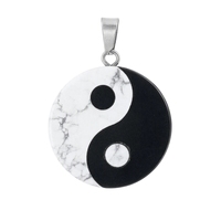 Pierres précieuses naturelles en gros, cristaux, pendentifs Yin-yang Tai Chi, colliers, porte-clés, cadeaux pour usage quotidien