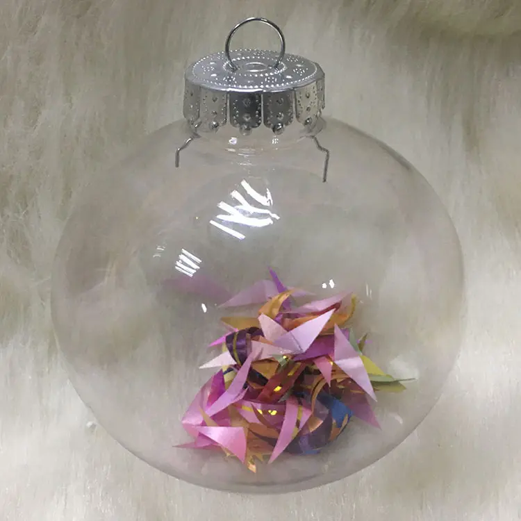 Bola transparente de decoração de natal, 8cm transparente pendurado, ornamento de árvore de natal, bola macia de decoração, 6cm/8cm/10cm