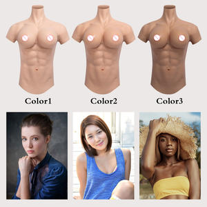 แผ่นเสริมหน้าอกซิลิโคนสำหรับการแต่งกายข้ามเพศ หน้าอกปลอมขนาดใหญ่สำหรับสาวๆ คัพ F ชุดครึ่งตัวสำหรับคอสเพลย์ ชุดเสริมหน้าอกหลังผ่าตัดมะเร็งเต้านม - Product Image 6