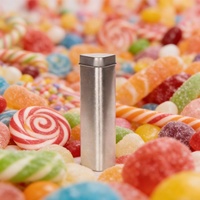 Boîte en étain triangulaire unie, personnalisable, vide, 50g, pour bonbons, chocolat, haricots au lait, fudge