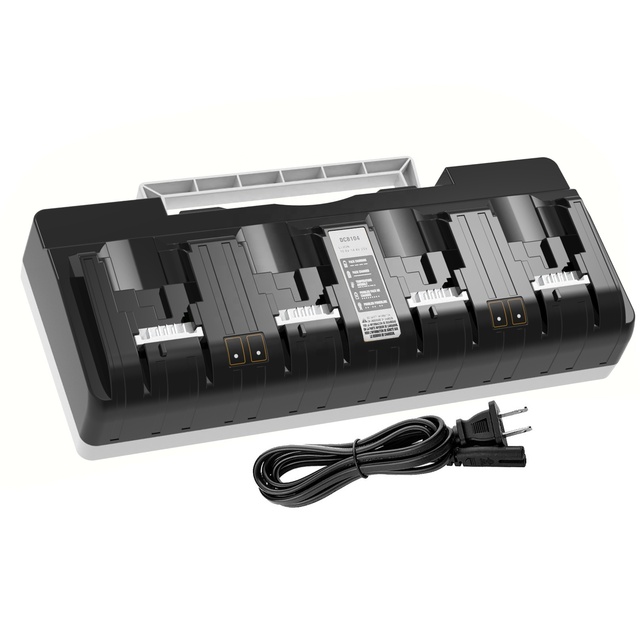 Dewats 4-Port DCB104 Power Tool Battery Charger 20V DCB200B DCB206 Li-ion 3A Fast Charger 30W ABS for 20V Lithium Battery