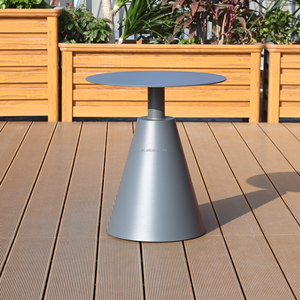 <span class=keywords><strong>Tavolino</strong></span> da Caffè Moderno in Alluminio Verniciato a Polvere per Esterni, Impermeabile, Piccolo Tavolo da Esterno per Bordo Piscina, Progetti Caffè, Colore Legno - Product Image 5