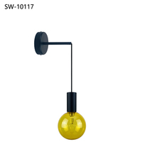 Lámpara de Pared Individual Moderna para Interiores, Estilo Cristal Artístico, Luces LED de Pared con Bola de Cristal Nórdica, Precio de Fábrica