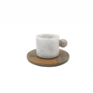 HZX marble Middle East Ornament fruit dish cake stand house decoration interior tea cups saucers marble coaster