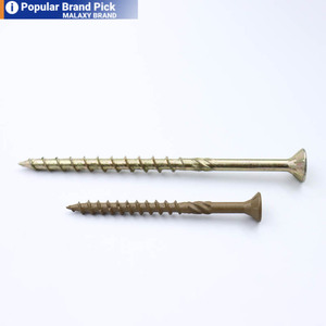 MALAXY #4X1/2 "#6X1/2" #6X3/4 "#8X3/4" Tornillo de color dorado Cabeza plana Phillips Tornillo de madera avellanado Ss Tornillo autorroscante - Product Image 1