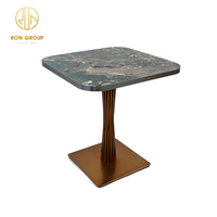Table à café carrée de luxe, mobilier moderne et personnalisé, table à manger, café, pierre, ardoise, tables de restaurant