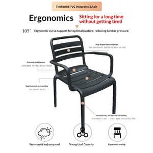 Ensemble de table et chaises de <span class=keywords><strong>bistrot</strong></span> pliantes en plastique pour l'extérieur, meubles de jardin compacts et économiseurs d'espace, ensemble de patio au design minimaliste et moderne - Product Image 5