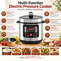 Cuisinière électrique multifonctionnelle numérique avec plusieurs programmes de cuisson pour riz, soupes, ragoûts de viande et repas faits maison