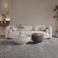 Canapé contemporain italien en tissu rembourré pour villa, appartement, salon