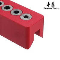 90 Degree Straight Angle Drill Guide Pocket Hole Jig Kit Aluminum Alloy Hole Locator Doweling Jig Woodworking Tools