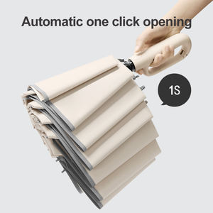 Parapluie automatique Premium 3 plis Conception à double auvent en nylon de luxe coupe-vent - Product Image 4