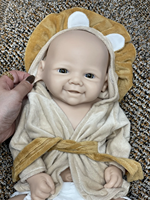 Muñeca Reborn sin Pintar de 17 Pulgadas - Cuerpo Completo de Silicona Realista, Suave y Lavable para Niñas de 3+ Años