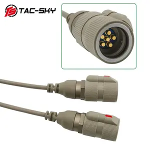 TAC-SKY casque de tir tactique Ptt 6 broches double Comm V2 PTT pour AN/<span class=keywords><strong>PRC</strong></span> <span class=keywords><strong>152</strong></span> 148 163 Radio pour casque tactique COMTAC SORDIN - Product Image 4