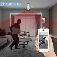LED 360 degrés Wi-Fi Vision de nuit Panoramique HD960P Ampoule intelligente Sécurité domestique Lumières sans fil