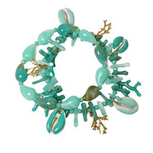Collier à perles tendance en acier inoxydable 316L plaqué or PVD, bijoux durables et résistants - Product Image 1