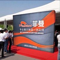 FEAMONT Portable modulaire rétro-éclairé LED éclairé exposition présentoir salon professionnel événement mur arrière système de panneau pour Expo stand arrière