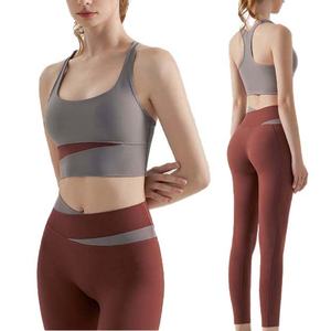 ชุดออกกำลังกาย 2 ชิ้น คุณภาพสูง สำหรับผู้หญิง รุ่นใหม่จากผู้ผลิต ชุดโยคะ ชุดฟิตเนส เสื้อชั้นในออกกำลังกาย กางเกงเลกกิ้ง - Product Image 3