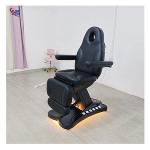 Negro eléctrico 3/<span class=keywords><strong>4</strong></span> Motor estético reclinable examen médico tatuaje silla Spa mesa de masaje cosmético cama de belleza Facial - Product Image 6