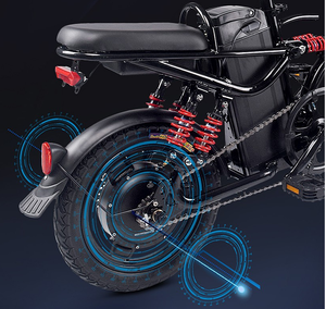 Vélo électrique à double 17 rangées, bicyclette à assistance électrique pour hommes, avec deux suspensions, pneus larges bon marché, nouveau modèle 2019 - Product Image 6