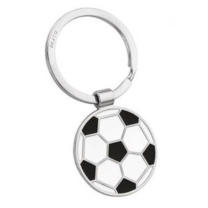 Portachiavi Personalizzato a Forma di Pallone da Calcio in Gomma e Metallo con Logo Personalizzato per Uso Aziendale - Product Image 1