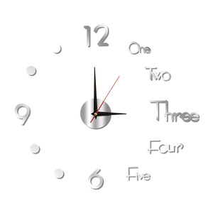 New Luminous Art Deco Single Face Large Wall Clock 3D DIY <b>Acrylic</b> <b>Mirror</b> Stickers Needle Display Mute Alarm Clock - Product Image 2