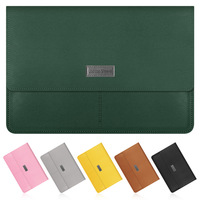 Housse fine pour ordinateur portable avec poches de rangement pour accessoires (souris, etc.) – Style mallette et sac messager classique en PU